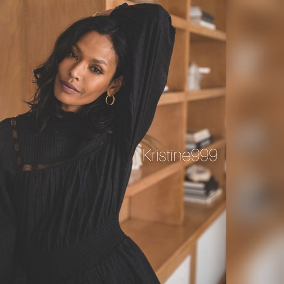 Cleobella Berit Mini Dress in Black Swiss Dot NEW size Small - Picture 7 of 10